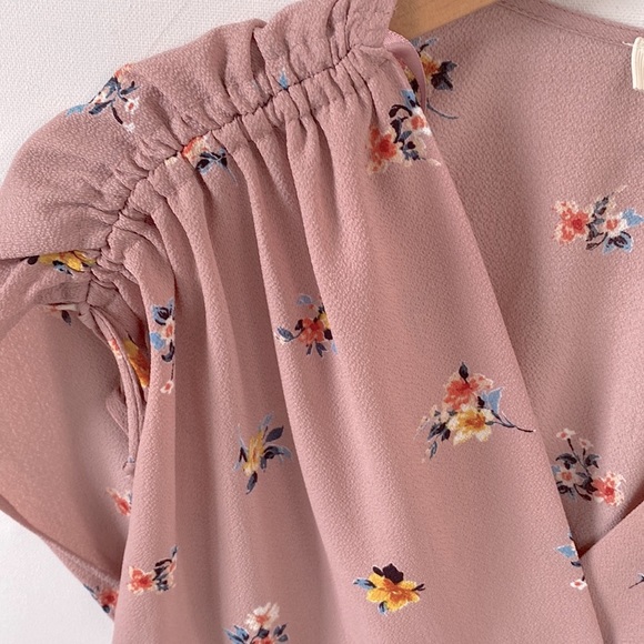 (A53) NEW Monteau Floral Print Peplum Top, Size Medium, NWOT - Picture 5 of 8